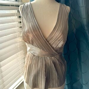 NWT Express silver wrap sleeveless top